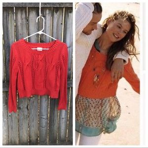 Anthropologie NWT Far Away From Close crop coral M